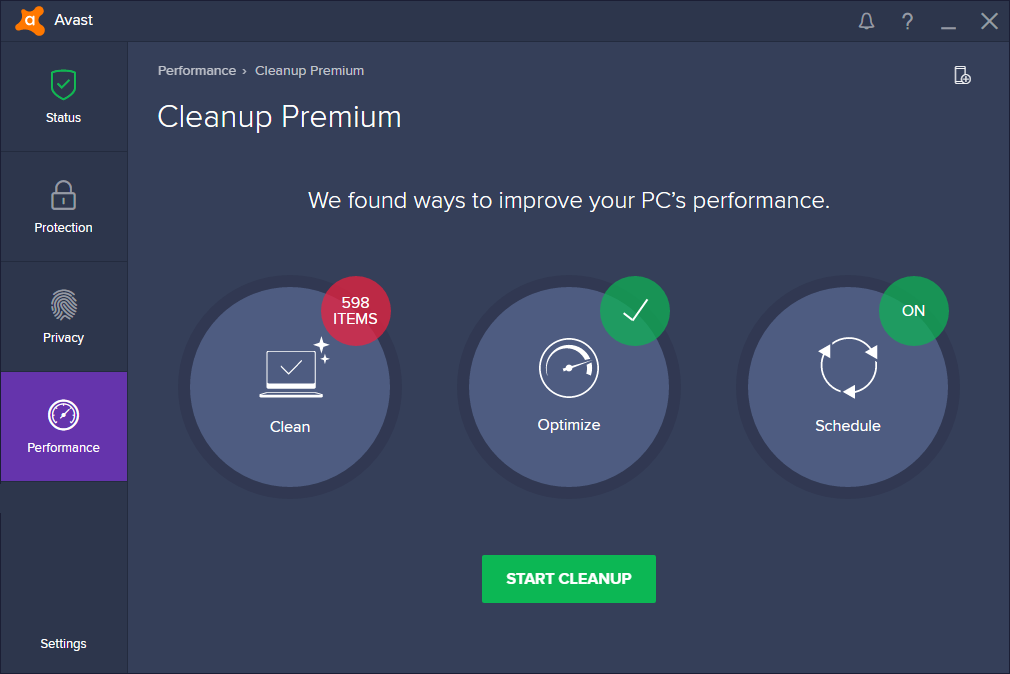 cleanup premium avast key