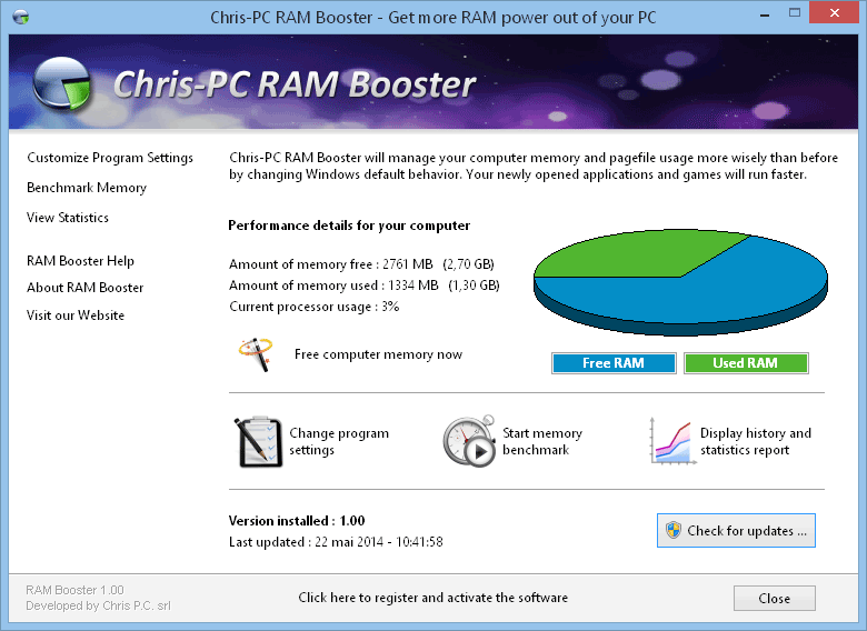 ChrisPC RAM Booster windows