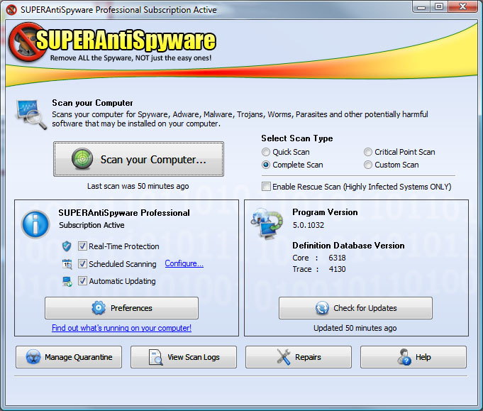 superantispyware pro activation code