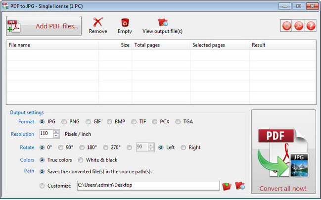 TriSun PDF to JPG windows